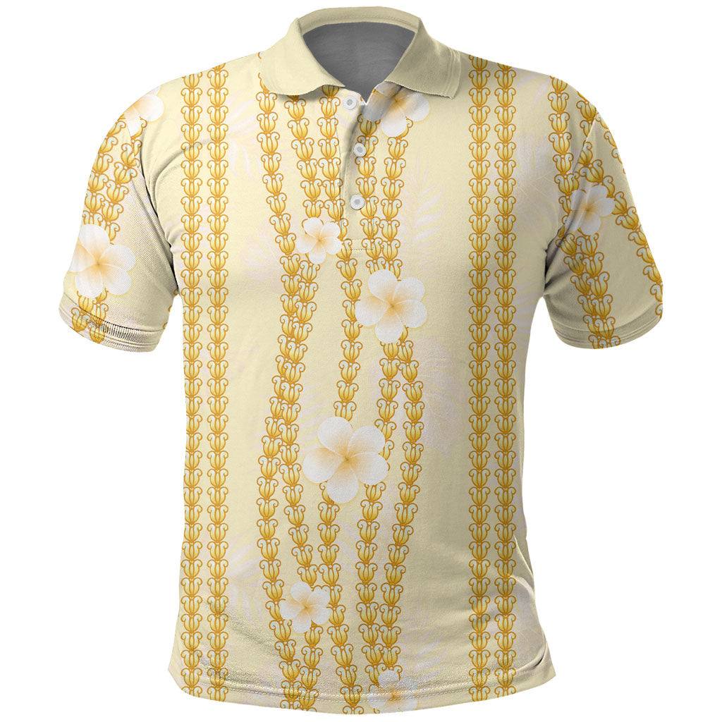 Hawaii Queen Liliuokalani Polo Shirt Gold Lei Pua Kalaunu LT05 Gold - Polynesian Pride