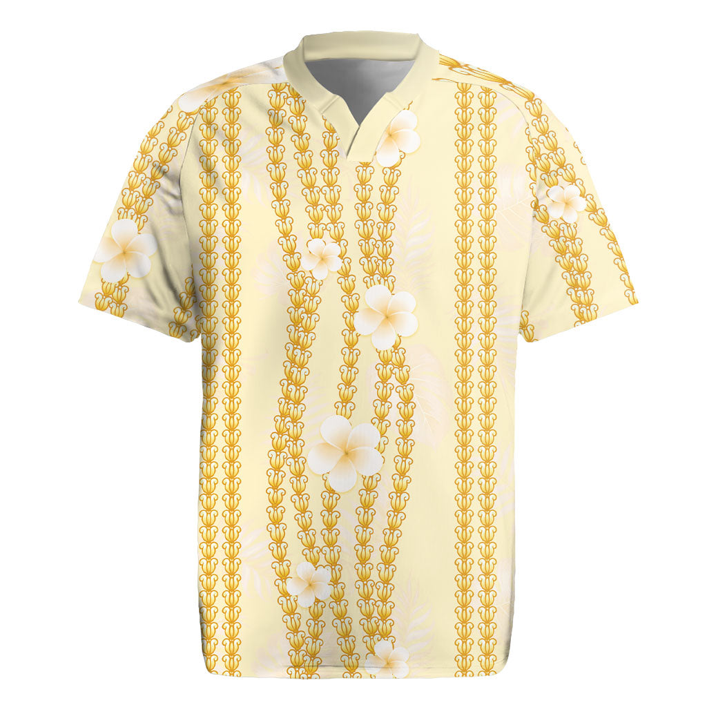 Hawaii Queen Liliuokalani Rugby Jersey Gold Lei Pua Kalaunu