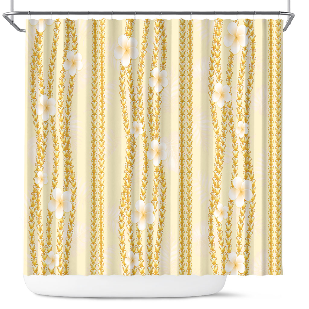 Hawaii Queen Liliuokalani Shower Curtain Gold Lei Pua Kalaunu