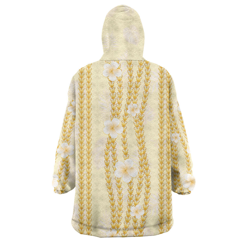 Hawaii Queen Liliuokalani Wearable Blanket Hoodie Gold Lei Pua Kalaunu LT05 - Polynesian Pride