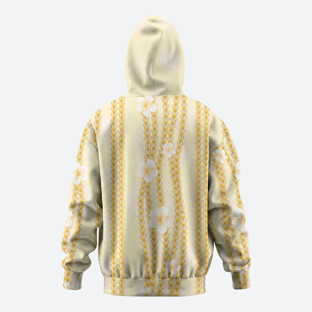 Hawaii Queen Liliuokalani Zip Hoodie Gold Lei Pua Kalaunu LT05 - Polynesian Pride