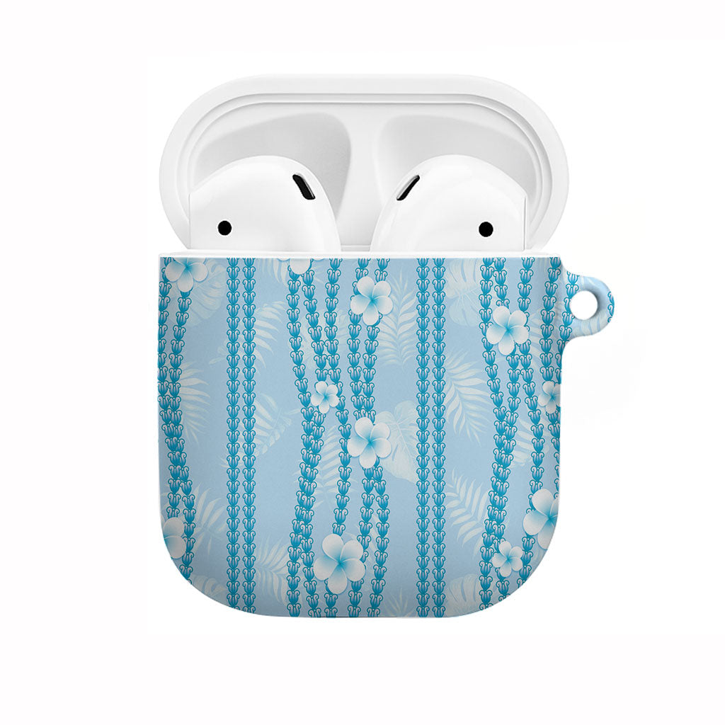 Hawaii Queen Liliuokalani AirPods Case Blue Lei Pua Kalaunu