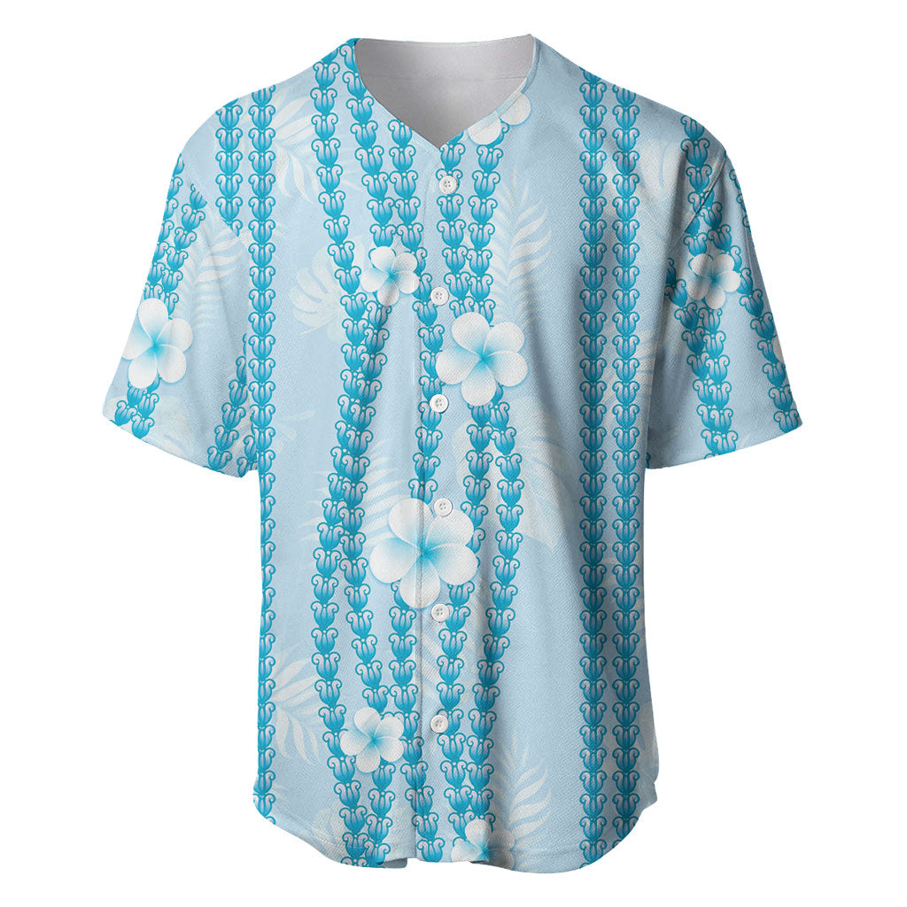 Hawaii Queen Liliuokalani Baseball Jersey Blue Lei Pua Kalaunu