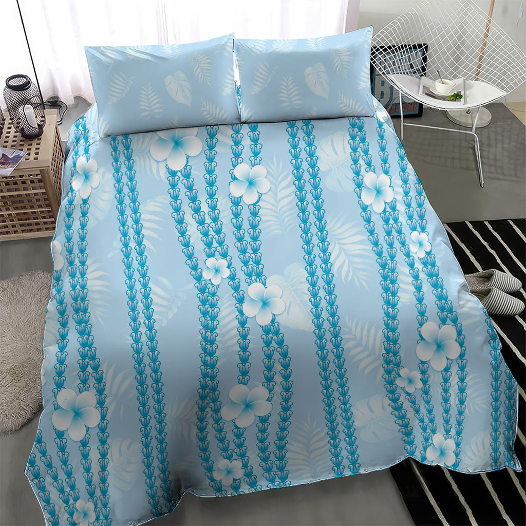Hawaii Queen Liliuokalani Bedding Set Blue Lei Pua Kalaunu LT05 - Polynesian Pride