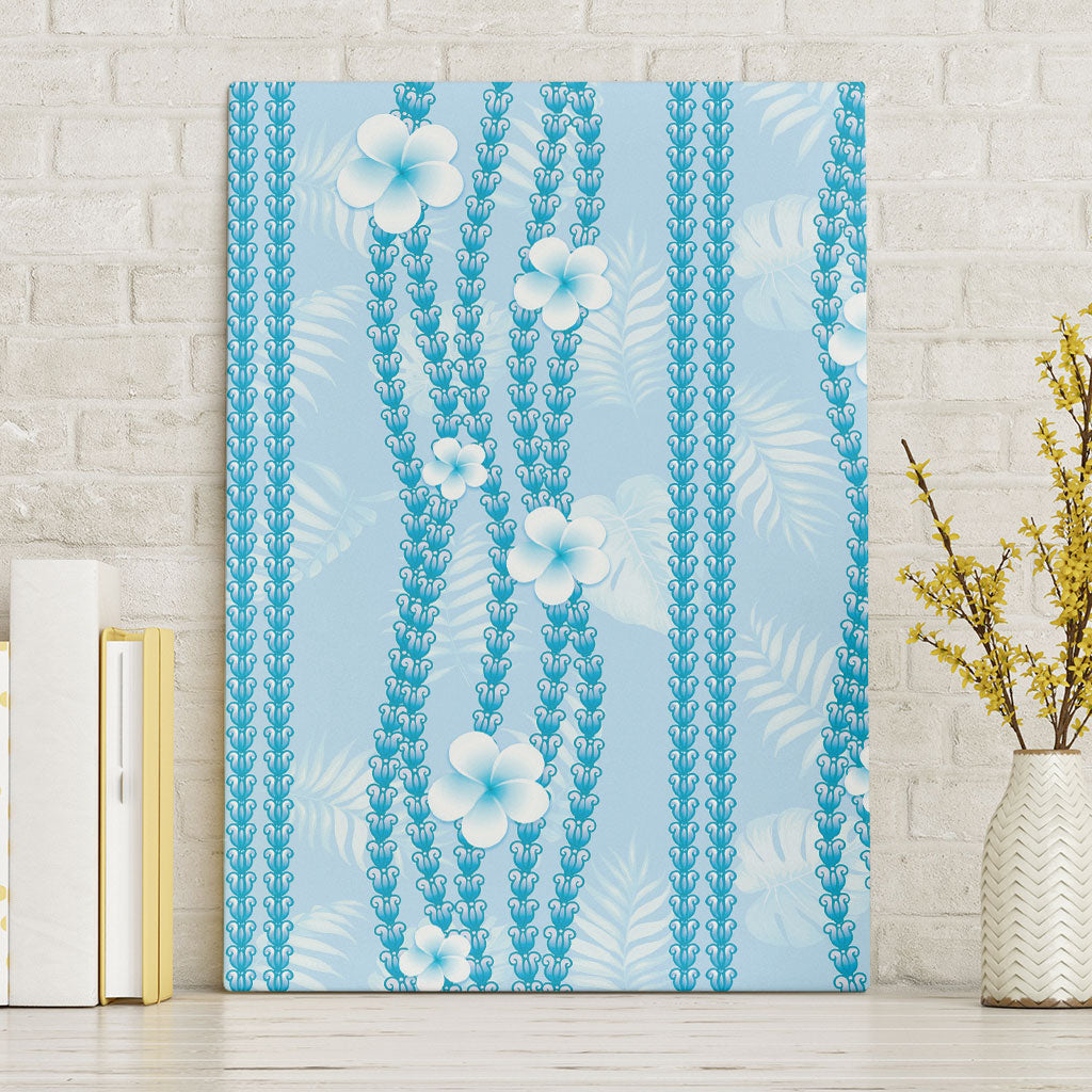 Hawaii Queen Liliuokalani Canvas Wall Art Blue Lei Pua Kalaunu