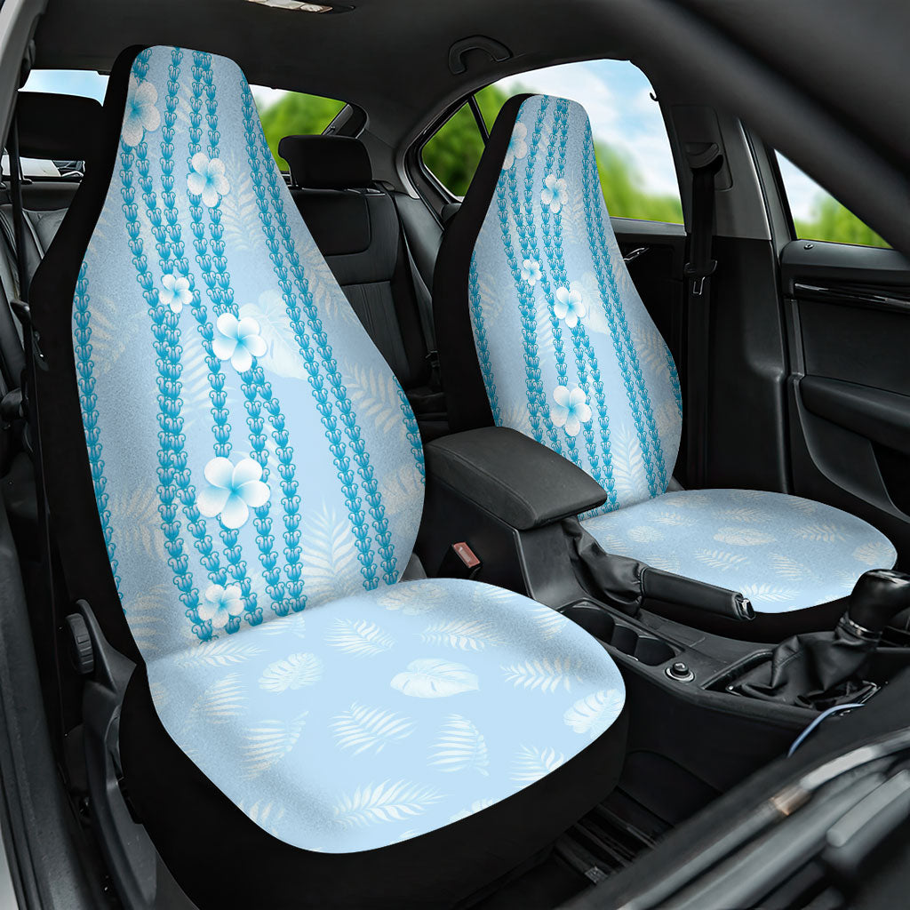 Hawaii Queen Liliuokalani Car Seat Cover Blue Lei Pua Kalaunu
