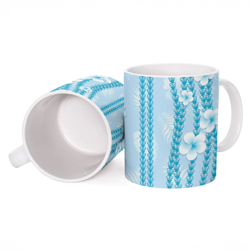 Hawaii Queen Liliuokalani Ceramic Mug Blue Lei Pua Kalaunu LT05 - Polynesian Pride