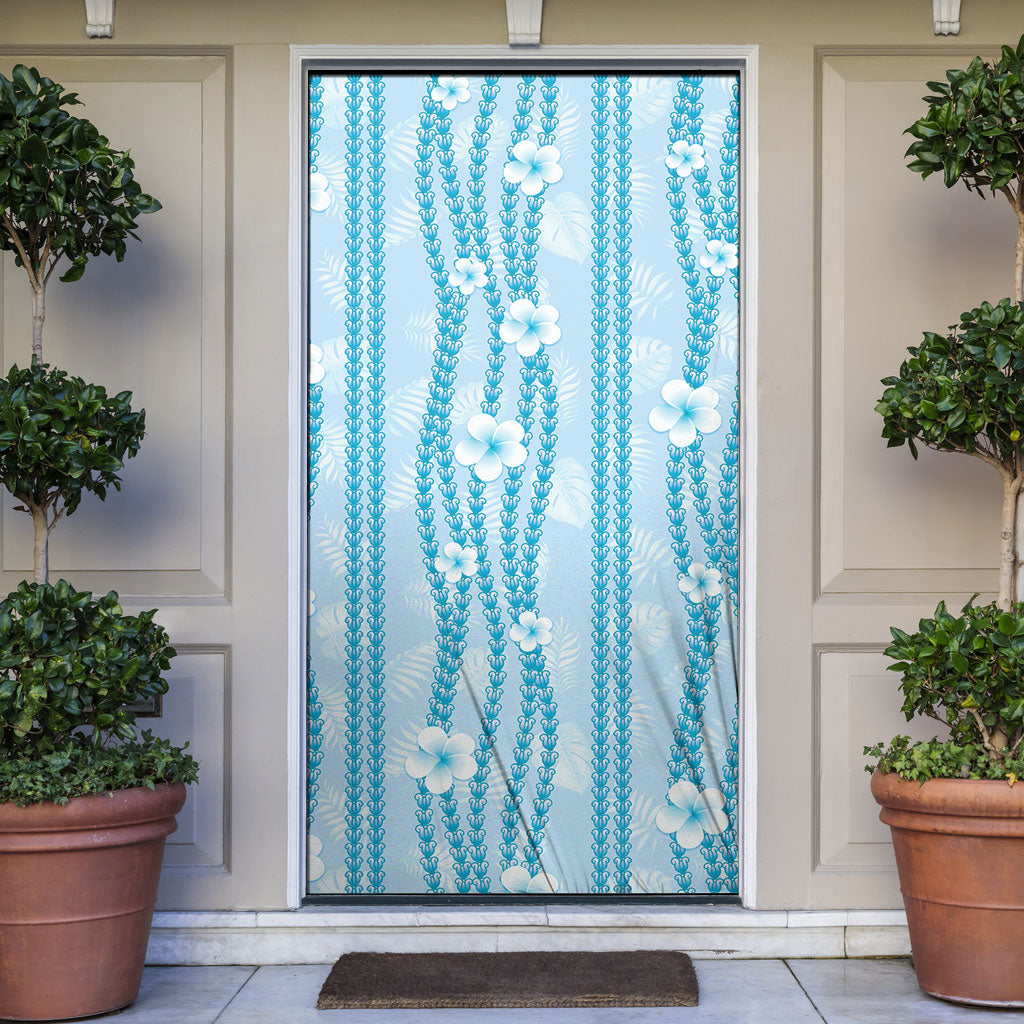 Hawaii Queen Liliuokalani Door Cover Blue Lei Pua Kalaunu