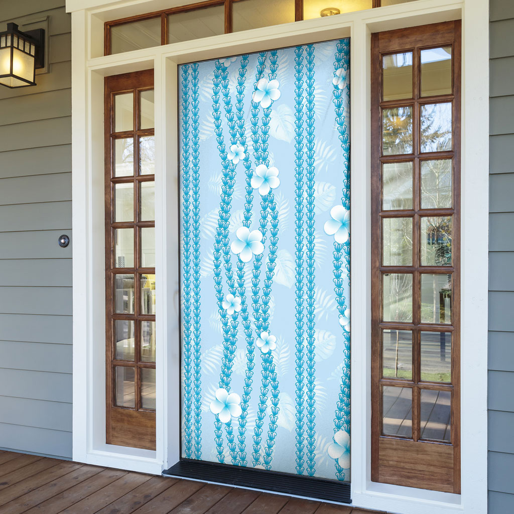 Hawaii Queen Liliuokalani Door Cover Blue Lei Pua Kalaunu LT05 - Polynesian Pride