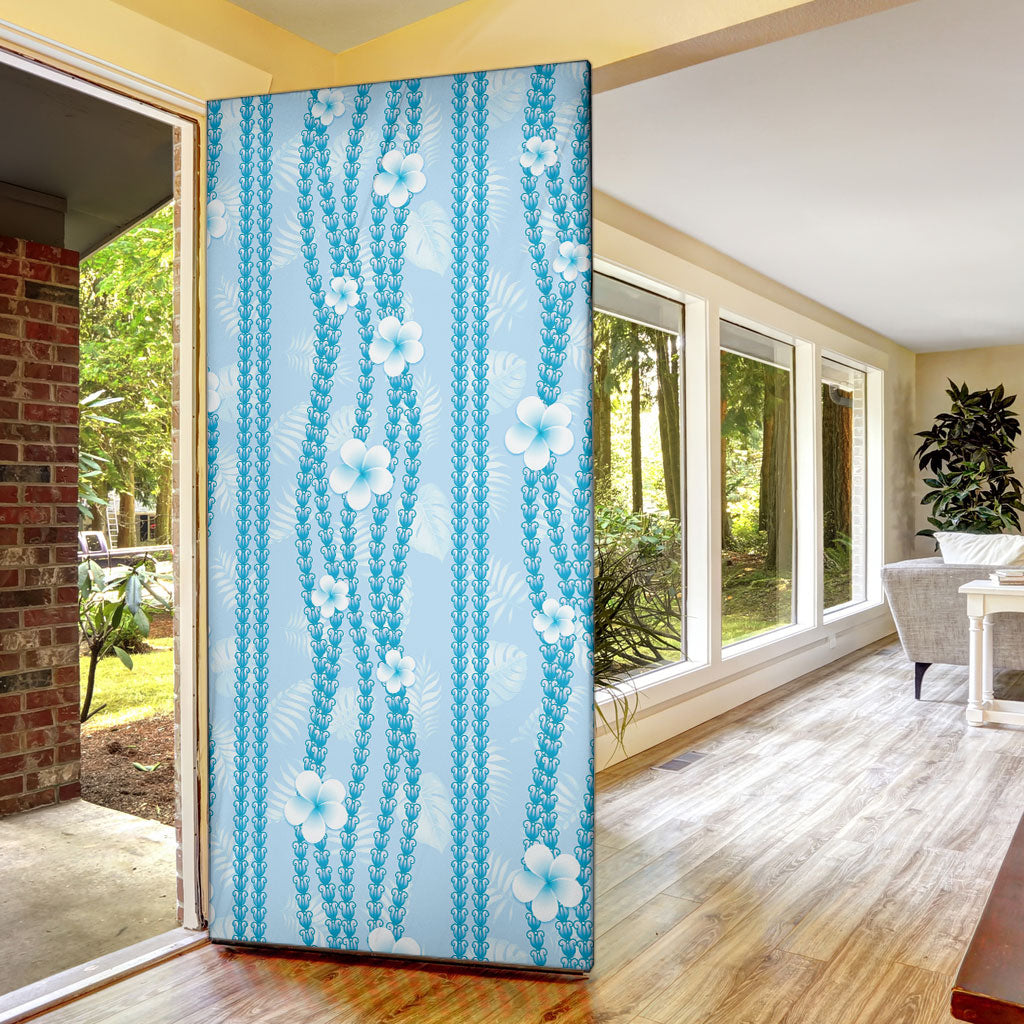 Hawaii Queen Liliuokalani Door Cover Blue Lei Pua Kalaunu LT05 - Polynesian Pride