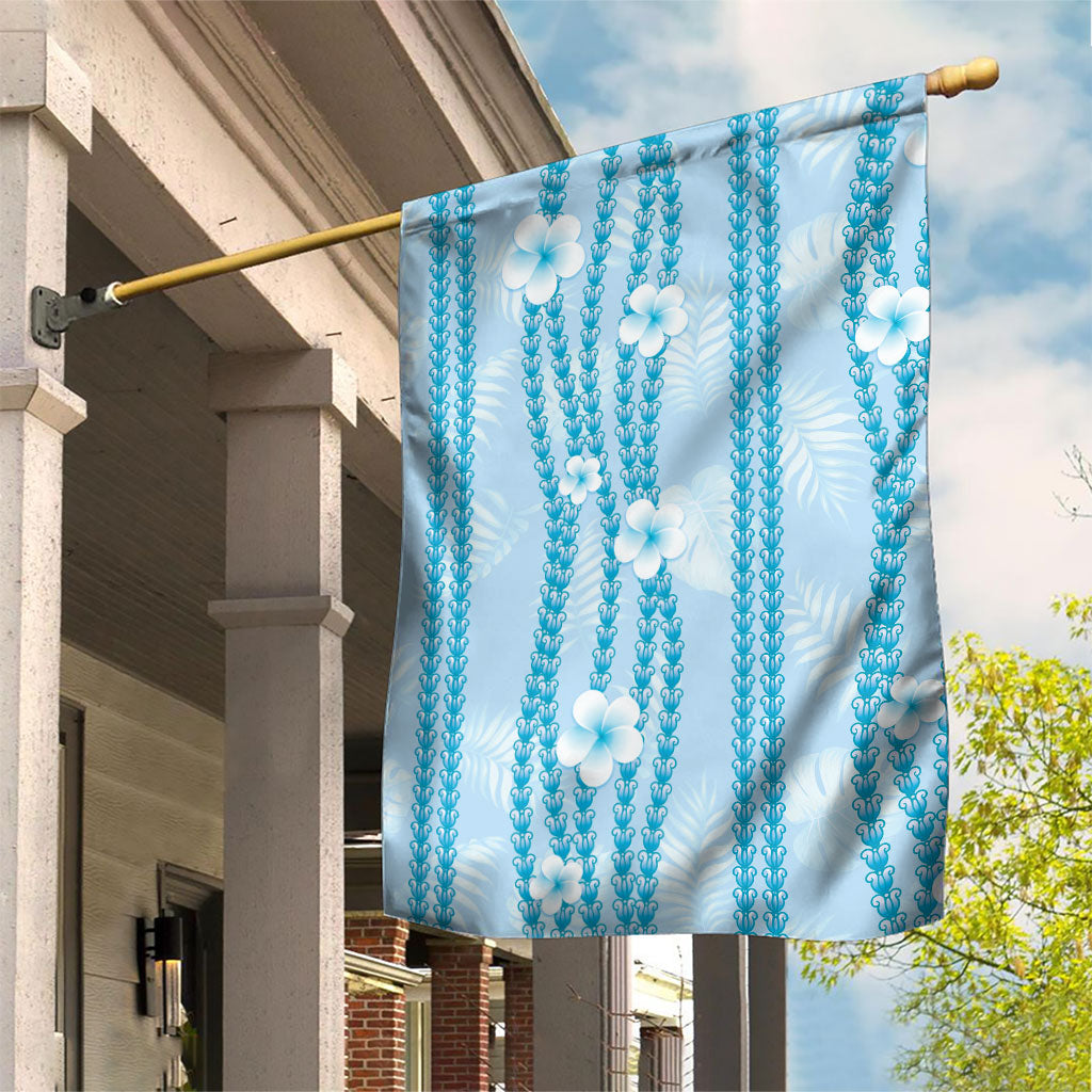 Hawaii Queen Liliuokalani Garden Flag Blue Lei Pua Kalaunu