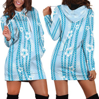Hawaii Queen Liliuokalani Hoodie Dress Blue Lei Pua Kalaunu LT05 - Polynesian Pride