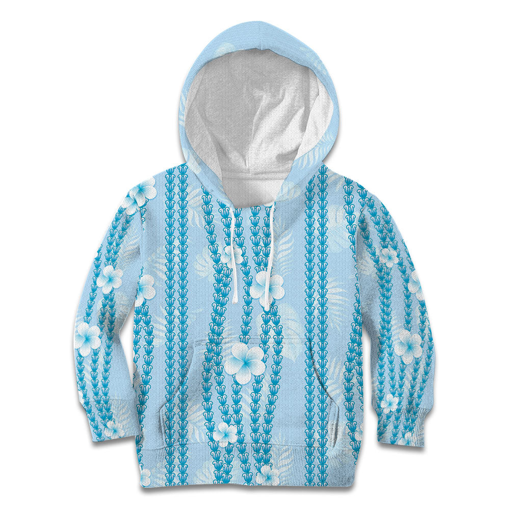 Hawaii Queen Liliuokalani Kid Hoodie Blue Lei Pua Kalaunu