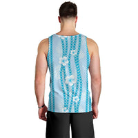 Hawaii Queen Liliuokalani Men Tank Top Blue Lei Pua Kalaunu LT05 - Polynesian Pride