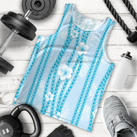 Hawaii Queen Liliuokalani Men Tank Top Blue Lei Pua Kalaunu LT05 - Polynesian Pride