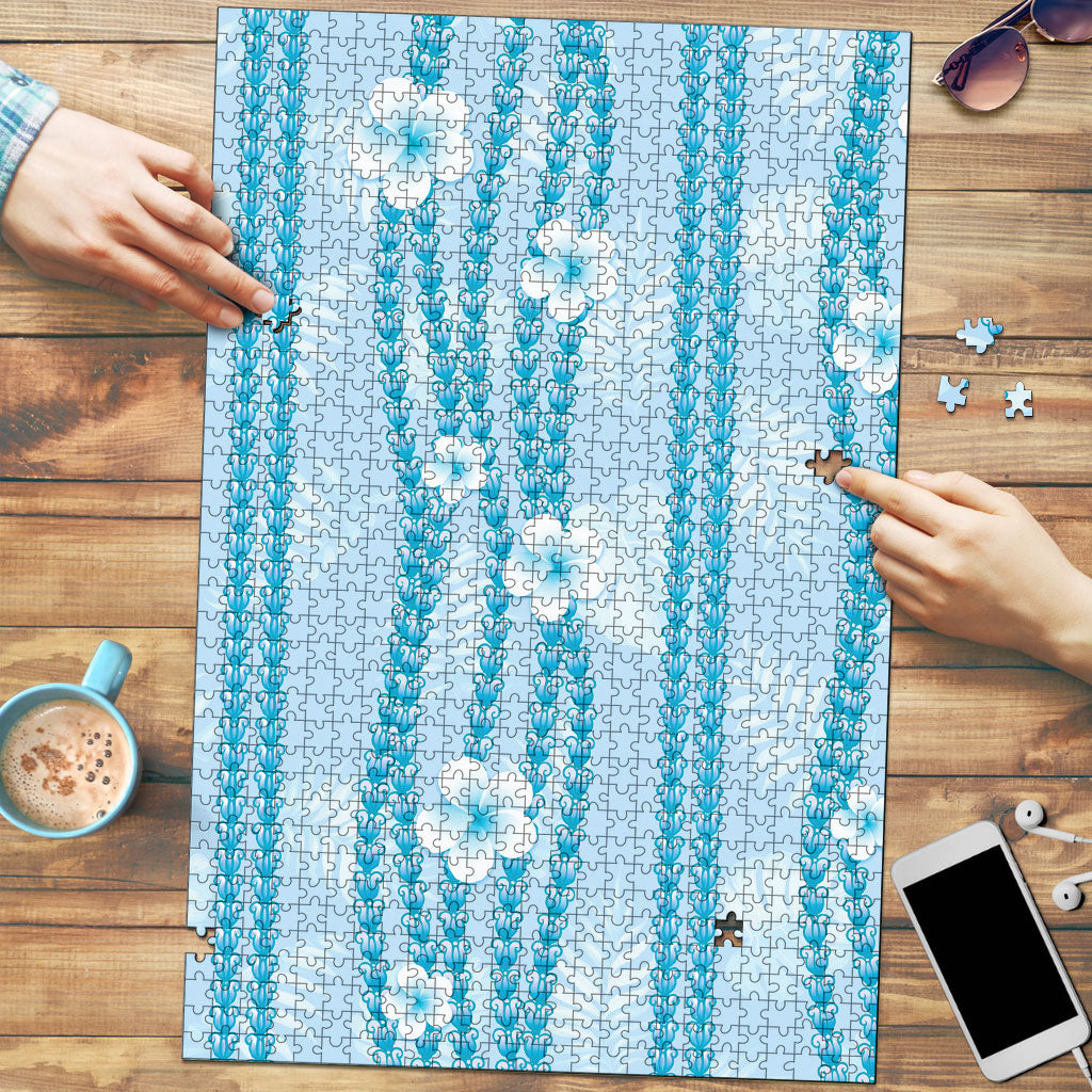 Hawaii Queen Liliuokalani Puzzle Blue Lei Pua Kalaunu