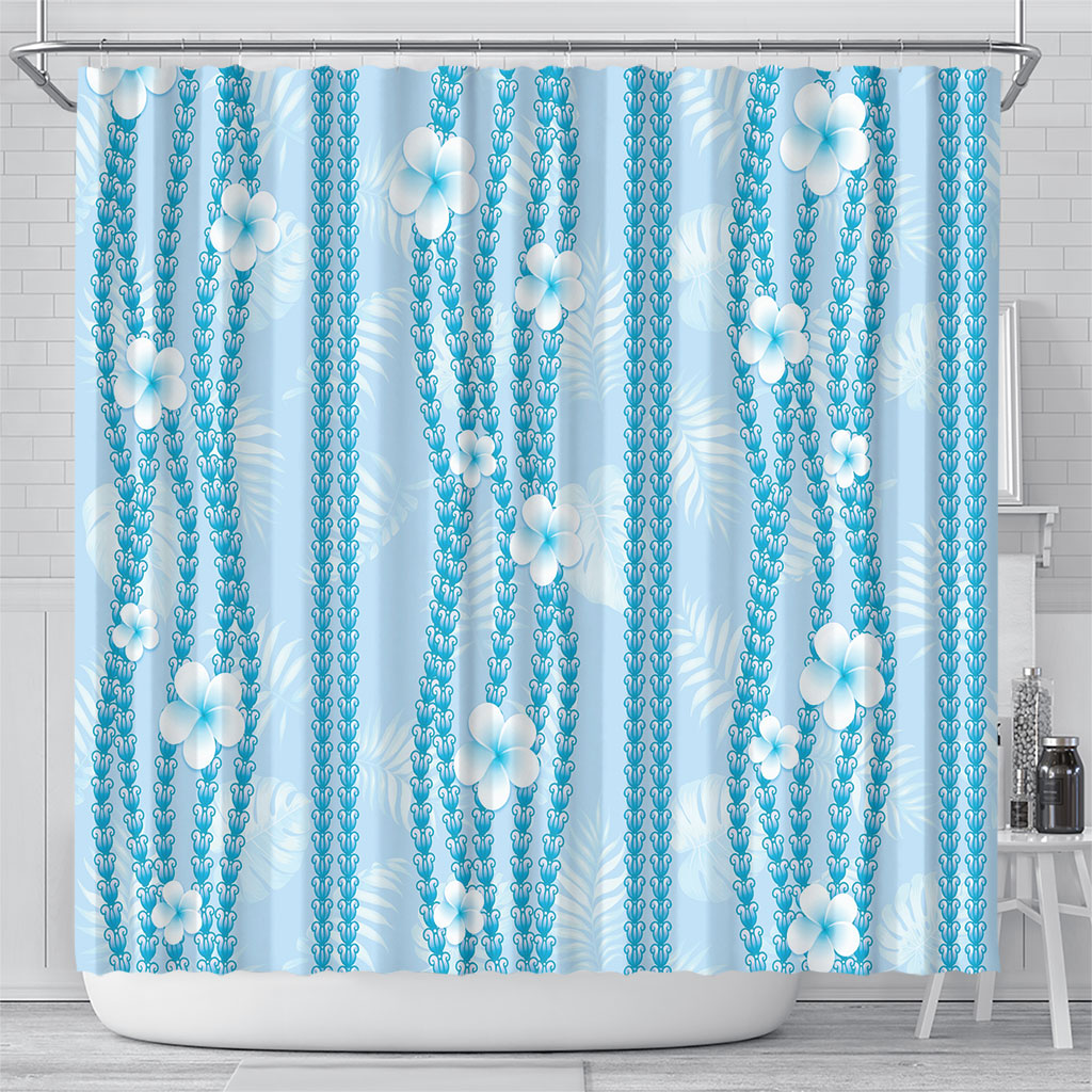 Hawaii Queen Liliuokalani Shower Curtain Blue Lei Pua Kalaunu LT05 - Polynesian Pride