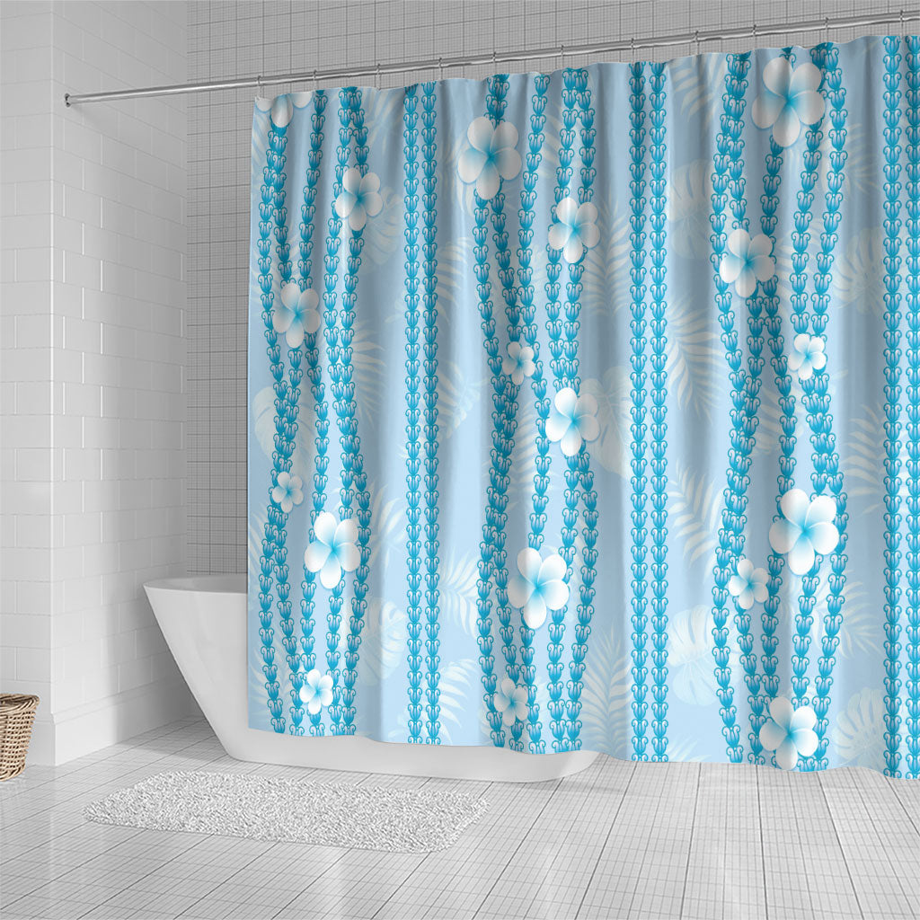 Hawaii Queen Liliuokalani Shower Curtain Blue Lei Pua Kalaunu LT05 - Polynesian Pride