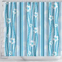 Hawaii Queen Liliuokalani Shower Curtain Blue Lei Pua Kalaunu LT05 - Polynesian Pride