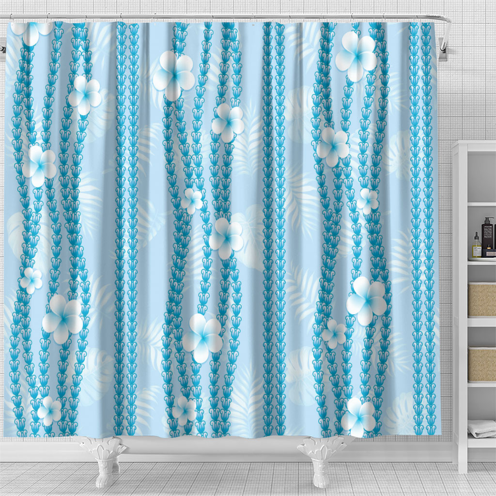 Hawaii Queen Liliuokalani Shower Curtain Blue Lei Pua Kalaunu LT05 - Polynesian Pride