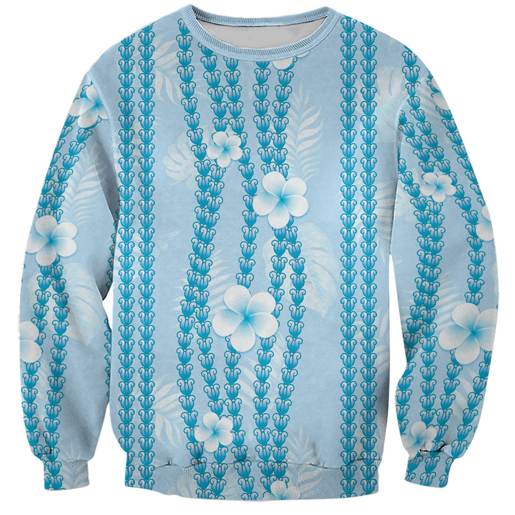Hawaii Queen Liliuokalani Sweatshirt Blue Lei Pua Kalaunu