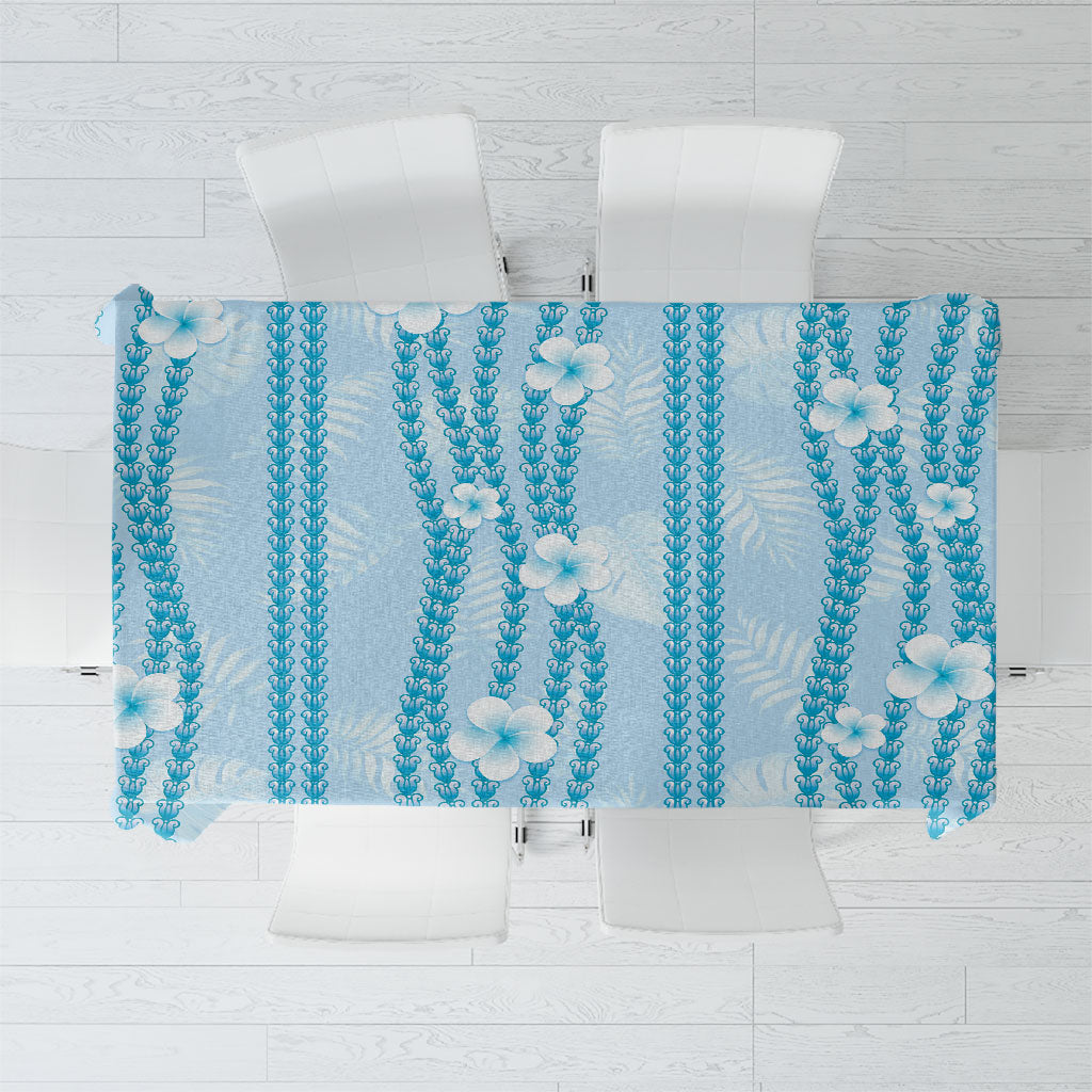 Hawaii Queen Liliuokalani Tablecloth Blue Lei Pua Kalaunu