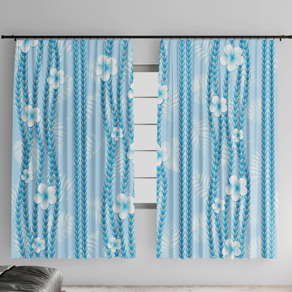 Hawaii Queen Liliuokalani Window Curtain Blue Lei Pua Kalaunu