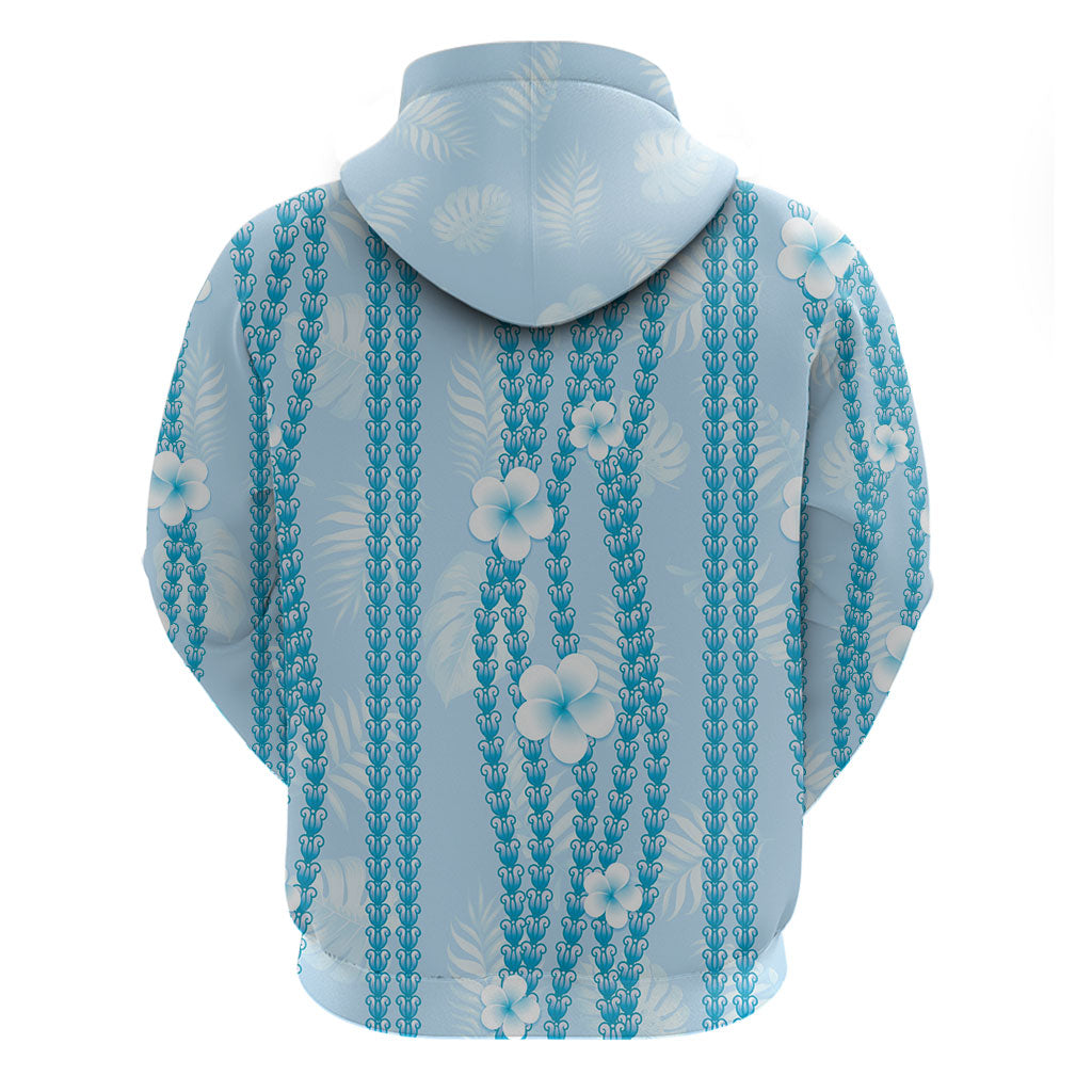 Hawaii Queen Liliuokalani Zip Hoodie Blue Lei Pua Kalaunu LT05 - Polynesian Pride