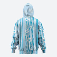 Hawaii Queen Liliuokalani Zip Hoodie Blue Lei Pua Kalaunu LT05 - Polynesian Pride
