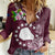Cook Islands Mangaia Women Casual Shirt Coat Of Arms Plumeria Polynesian Turtle LT05 Female Pink - Polynesian Pride