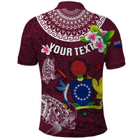 Personalized Cook Islands Mangaia Polo Shirt Coat Of Arms Plumeria Polynesian Turtle LT05 - Polynesian Pride