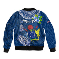 Personalized Cook Islands Pukapuka Bomber Jacket Coat Of Arms Plumeria Polynesian Turtle LT05 - Polynesian Pride