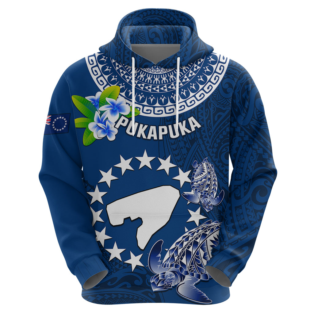 Personalized Cook Islands Pukapuka Hoodie Coat Of Arms Plumeria Polynesian Turtle LT05 - Polynesian Pride