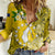 Personalized Cook Islands Aitutaki Women Casual Shirt Coat Of Arms Plumeria Polynesian Turtle LT05 Female Yellow - Polynesian Pride
