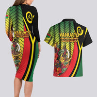 Vanuatu Constitution Day Couples Matching Long Sleeve Bodycon Dress and Hawaiian Shirt Long Live Vanuatu LT05 - Polynesian Pride