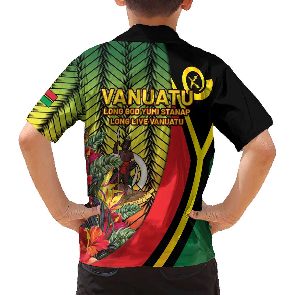 Vanuatu Constitution Day Family Matching Long Sleeve Bodycon Dress and Hawaiian Shirt Long Live Vanuatu LT05 - Polynesian Pride