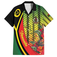 Vanuatu Constitution Day Family Matching Off Shoulder Maxi Dress and Hawaiian Shirt Long Live Vanuatu LT05 Dad's Shirt - Short Sleeve Colorful - Polynesian Pride