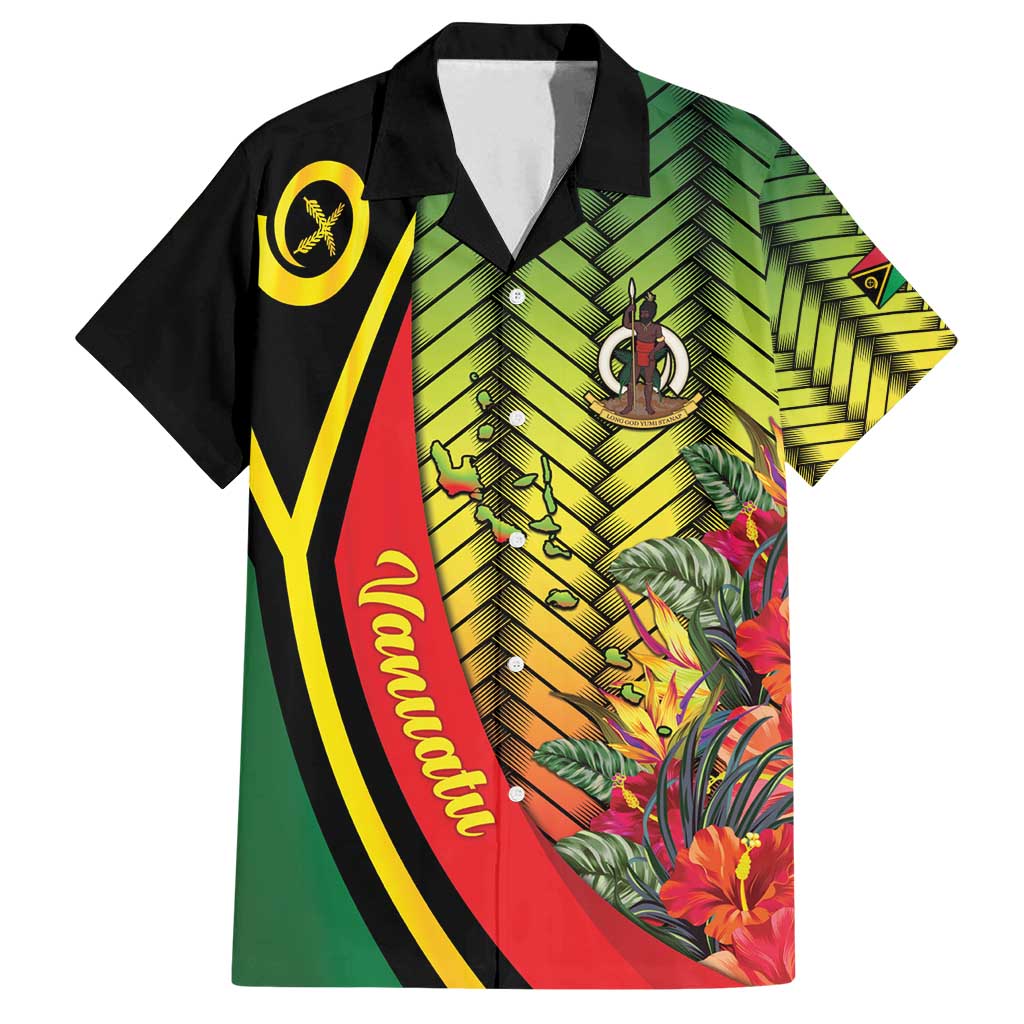 Vanuatu Constitution Day Family Matching Summer Maxi Dress and Hawaiian Shirt Long Live Vanuatu LT05 Dad's Shirt - Short Sleeve Colorful - Polynesian Pride