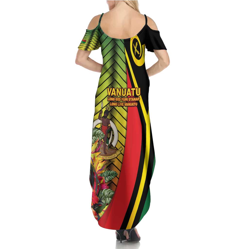 Vanuatu Constitution Day Family Matching Summer Maxi Dress and Hawaiian Shirt Long Live Vanuatu LT05 - Polynesian Pride