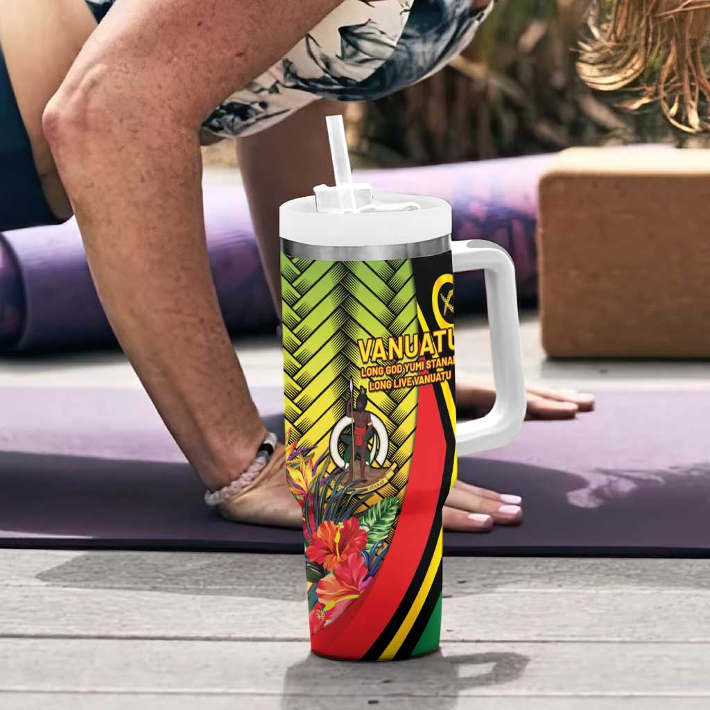 Vanuatu Constitution Day Tumbler With Handle Long Live Vanuatu - Polynesian Pride