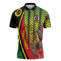 Vanuatu Constitution Day Zipper Polo Shirt Long Live Vanuatu LT05 Colorful - Polynesian Pride