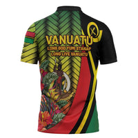 Vanuatu Constitution Day Zipper Polo Shirt Long Live Vanuatu LT05 - Polynesian Pride