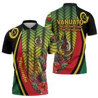 Vanuatu Constitution Day Zipper Polo Shirt Long Live Vanuatu LT05 - Polynesian Pride