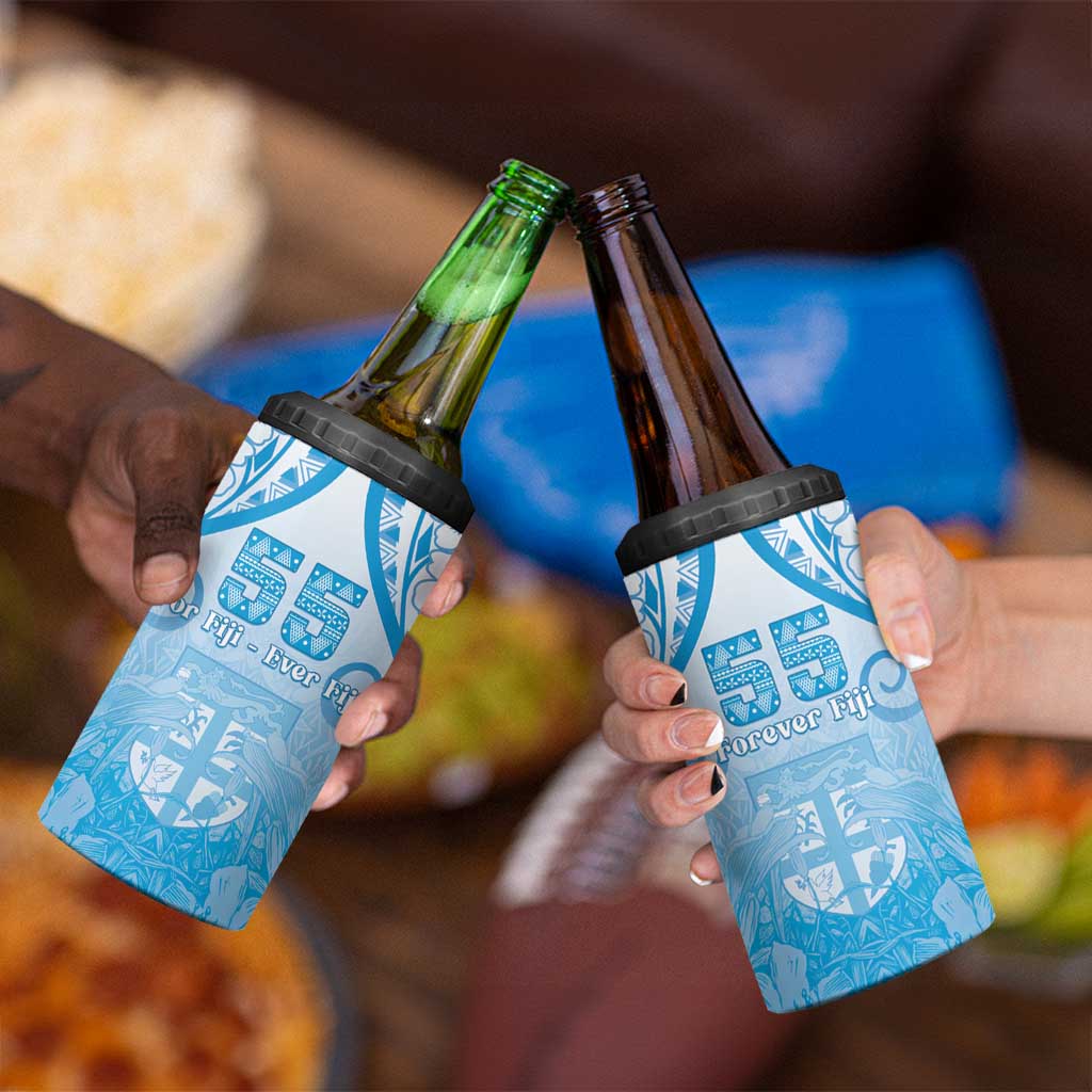 Fiji Day 4 in 1 Can Cooler Tumbler 55th Anniversary Forever Fiji - Polynesian Pride
