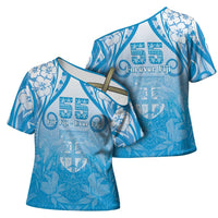 Fiji Day Cross Shoulder Shirt 55th Anniversary Forever Fiji LT05 - Polynesian Pride