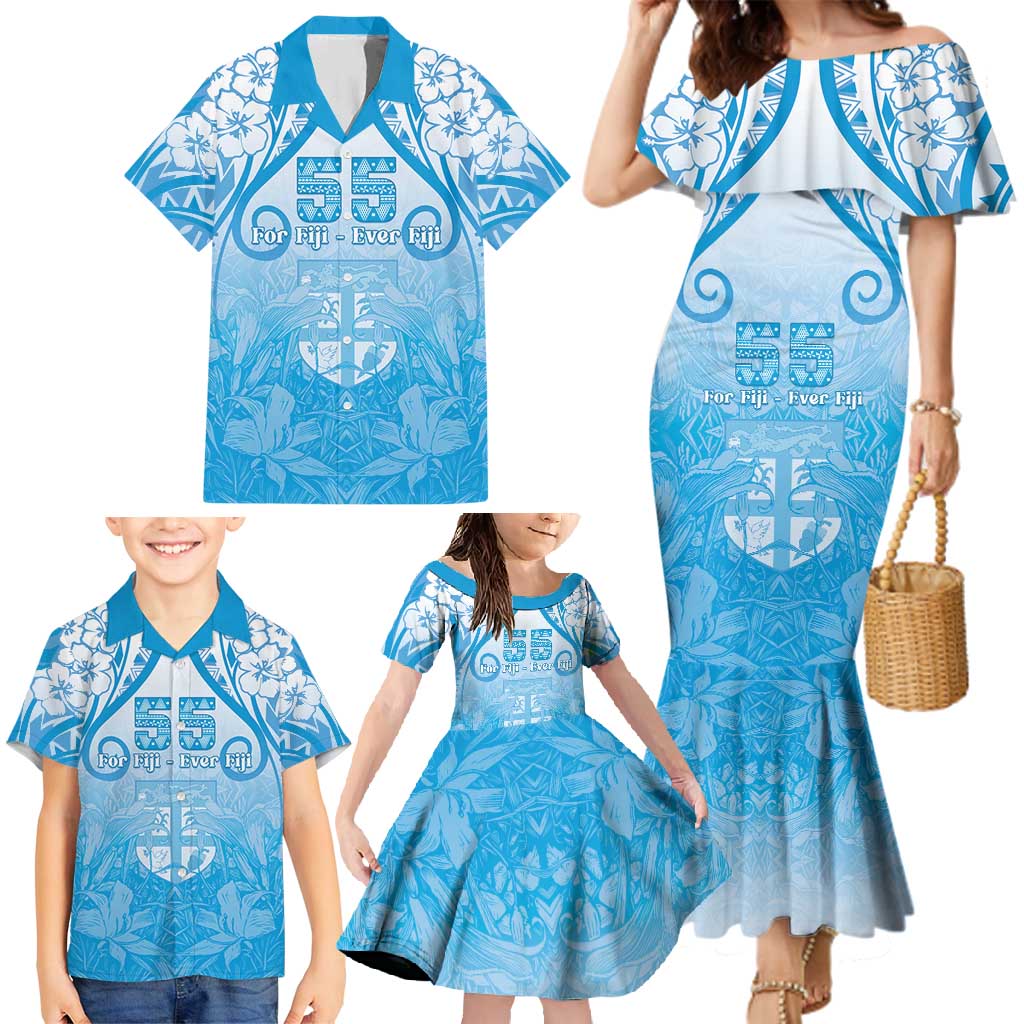 Fiji Day Family Matching Mermaid Dress and Hawaiian Shirt 55th Anniversary Forever Fiji LT05 - Polynesian Pride