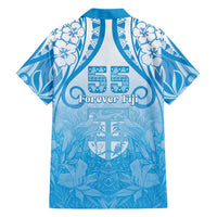 Fiji Day Family Matching Off Shoulder Short Dress and Hawaiian Shirt 55th Anniversary Forever Fiji LT05 - Polynesian Pride