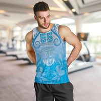 Fiji Day Men Tank Top 55th Anniversary Forever Fiji LT05 Blue - Polynesian Pride
