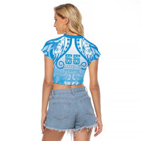 Fiji Day Raglan Cropped T Shirt 55th Anniversary Forever Fiji LT05 - Polynesian Pride