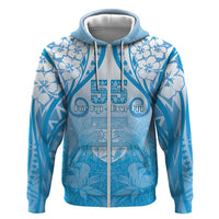 Fiji Day Zip Hoodie 55th Anniversary Forever Fiji LT05 Zip Hoodie Blue - Polynesian Pride